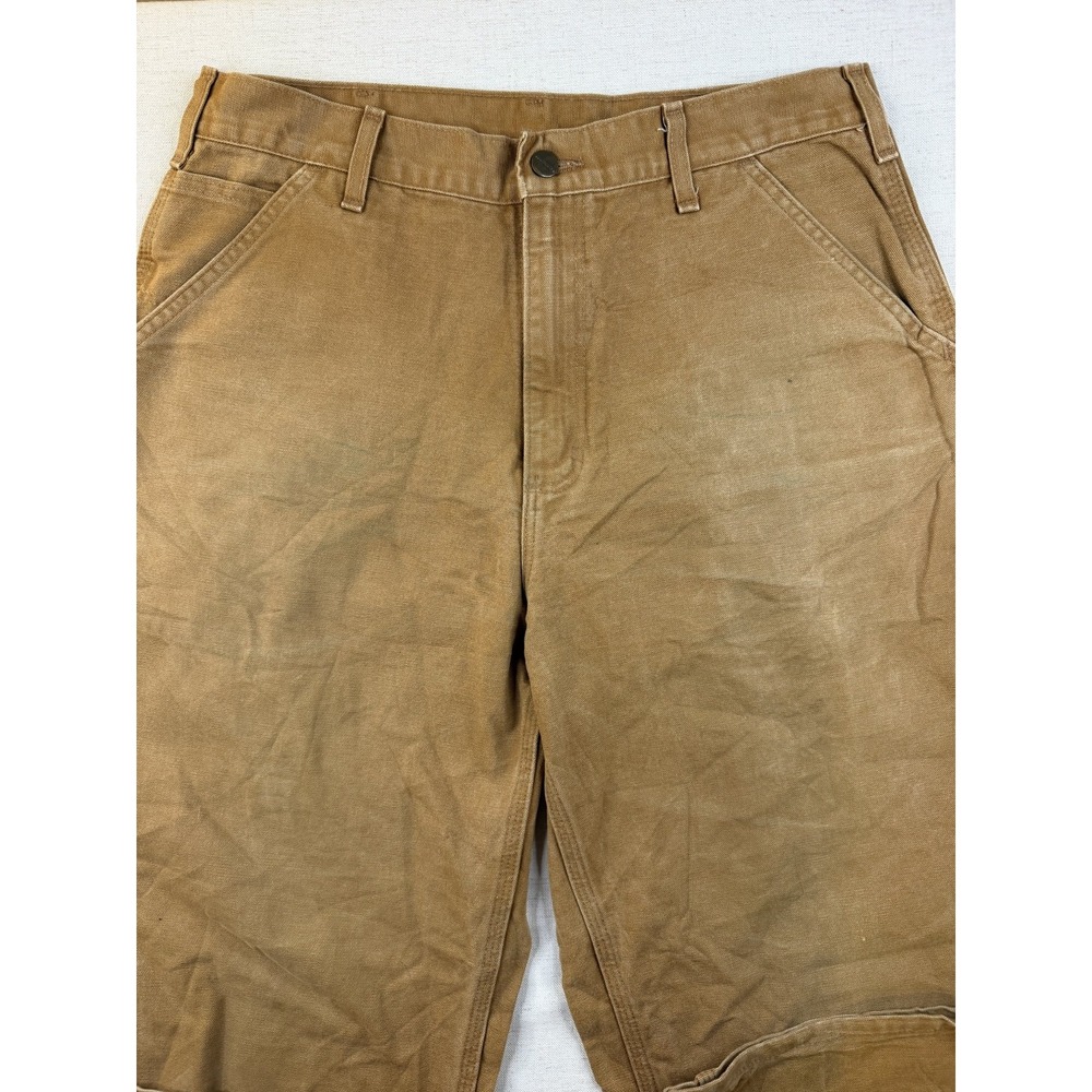 Carhartt Utility Work Pants Men's 34x32 Brown Loose Original Fit RN#14806 Faded